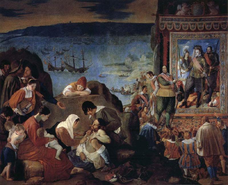 Maino, Juan Bautista del Recapture of Bahia Sweden oil painting art